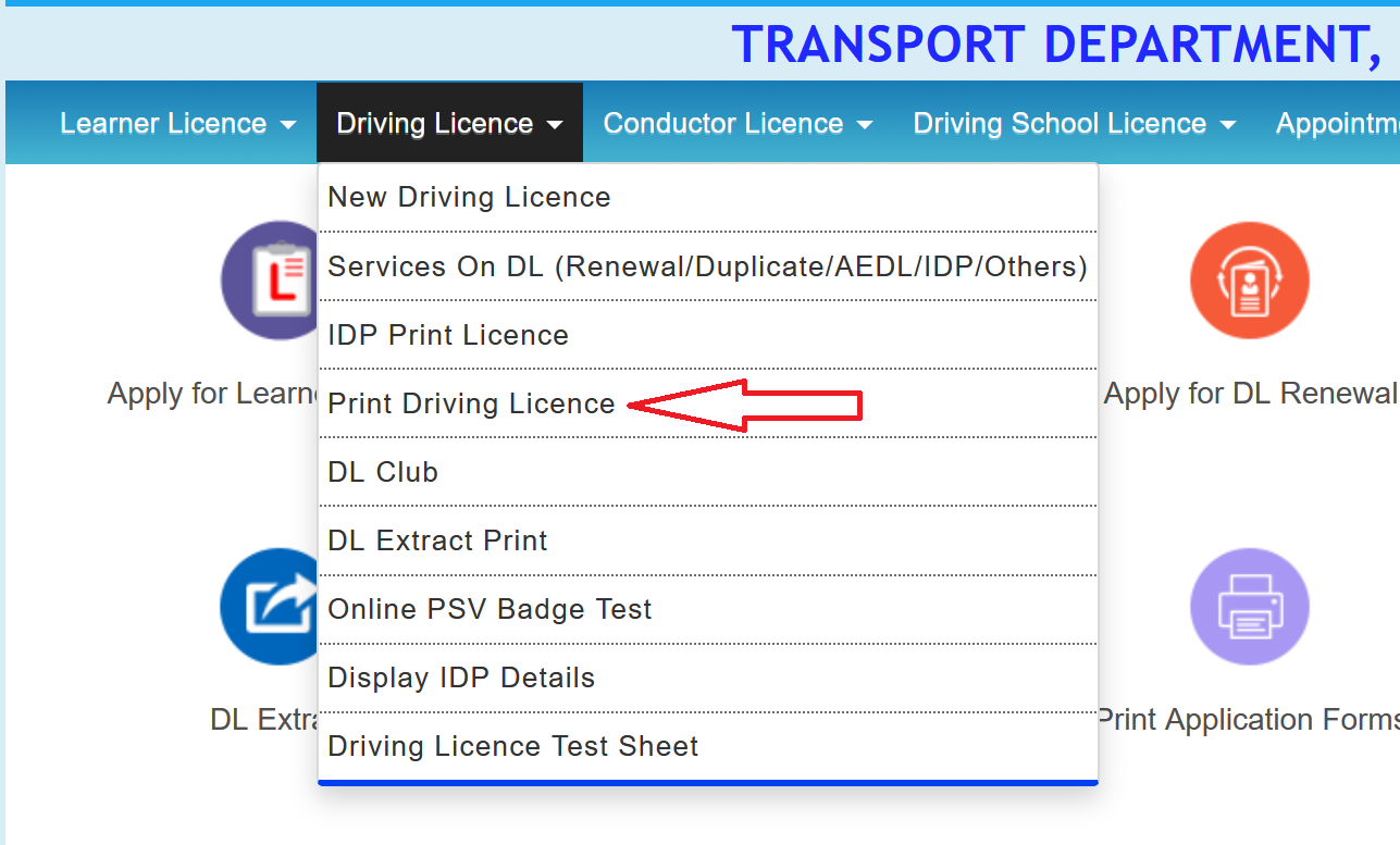Print Driving Licence