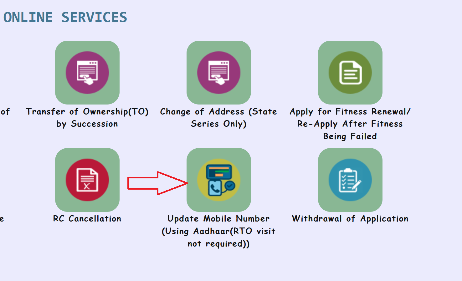 RC Mobile Number Update